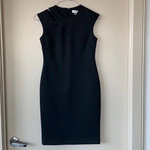 Calvin Klein Sleeveless Black Sheath Formal Dress